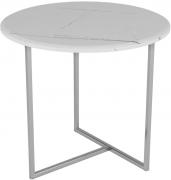 Стол журнальный Калифорния Альбано (белый мрамор)