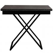 Стол-трансформер Левмар Apollo D97/S53 черный мрамор/черные опоры