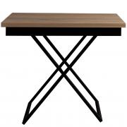 Стол-трансформер Левмар Apollo D89/S53 дуб сонома/черные опоры 