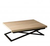 Стол-трансформер Левмар Compact D89/S53 (дуб сонома/черные опоры)