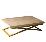 Стол-трансформер Левмар Compact D89/S90 (дуб сонома/золото)