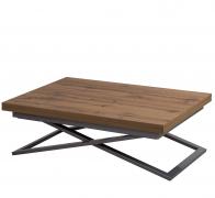 Стол-трансформер Левмар Compact D38/S59 (дуб вотан/серебро)