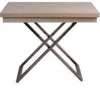Стол-трансформер Левмар Cross  D68/S79 дуб шамони светлый/ опоры нерж.сталь