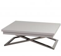 Стол-трансформер Левмар Cross  D78/S79 белый/ опоры нерж.сталь