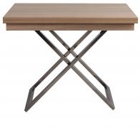Стол-трансформер Левмар Cross D89/S79 сонома/ опоры нерж.сталь