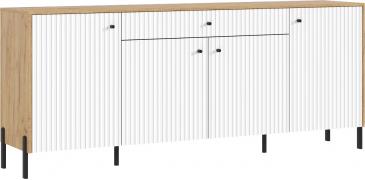 Комод Оливия (металлические опоры) Дуб Крафт/Браш Вайт