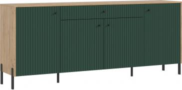 Комод Оливия (металлические опоры) Дуб Крафт/Браш Мени Грин
