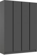 Шкаф Келвин (1600) Графит/Графит (Черная вставка)