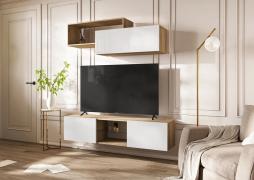 Гостиная Челси (комп. 1) Сонома/Белый глянец