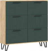 Обувница Флэш (1000 мм) (Дуб Крафт/Браш Мени Грин)