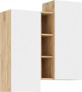 Шкаф Флэш навесной (Дуб Крафт / Браш Вайт)