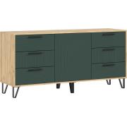 Комод Флэш (Дуб Крафт/Браш Мени Грин)