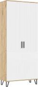 Шкаф Флэш (Прихожая) (Дуб Крафт/Браш Вайт)