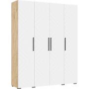 Шкаф Флэш 1800 (Дуб Крафт/Браш Вайт)