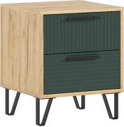 Прикроватная тумба Флэш (2шт.) (Дуб Крафт/Браш Мени Грин)