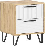 Прикроватная тумба Флэш (2шт.) (Дуб Крафт/Браш Вайт)