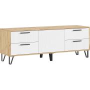 ТВ тумба Флэш (Дуб Крафт/Браш Вайт)