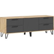 ТВ тумба Флэш (Дуб Крафт/Браш Графит)