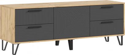 ТВ тумба Флэш (Дуб Крафт/Браш Графит)