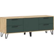 ТВ тумба Флэш (Дуб Крафт/Браш Мени Грин)