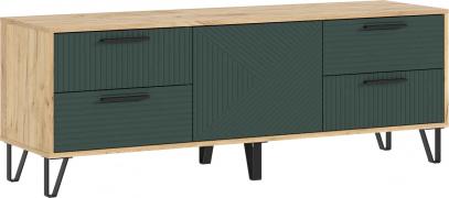 ТВ тумба Флэш (Дуб Крафт/Браш Мени Грин)