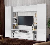 Гостиная Гармония (Белый/Белый глянец)