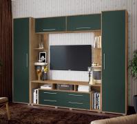 Гостиная Гармония (Дуб Крафт/Браш Мени Грин)