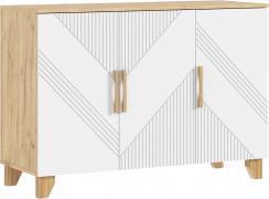 Комод Ирис (Дуб Крафт/Браш Вайт)