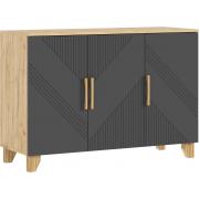 Комод Ирис (Дуб Крафт/Браш Графит)