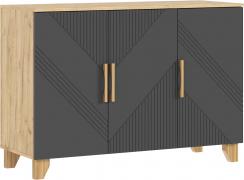 Комод Ирис (Дуб Крафт/Браш Графит)