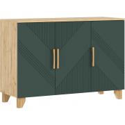 Комод Ирис (Дуб Крафт/Браш Мени Грин)