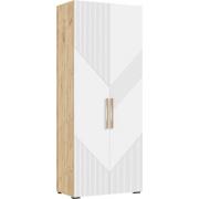 Шкаф Ирис (900 мм) (Дуб Крафт/Браш Вайт)