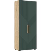 Шкаф Ирис (900 мм) (Дуб Крафт/Браш Мени Грин)