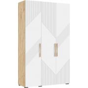 Шкаф Ирис (1350 мм) (Дуб Крафт/Браш Вайт)