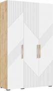 Шкаф Ирис (1350 мм) (Дуб Крафт/Браш Вайт)