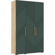 Шкаф Ирис (1350 мм) (Дуб Крафт/Браш Мени Грин)