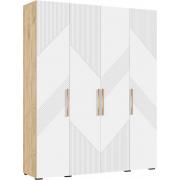 Шкаф Ирис (1800 мм) (Дуб Крафт/Браш Вайт)
