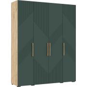 Шкаф Ирис (1800 мм) (Дуб Крафт/Браш Мени Грин)