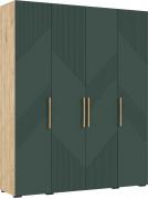 Шкаф Ирис (1800 мм) (Дуб Крафт/Браш Мени Грин)