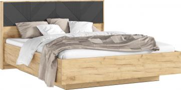 Кровать Ирис парящая (Дуб Крафт/Браш Графит)