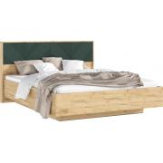 Кровать Ирис парящая (Дуб Крафт/Браш Мени Грин)