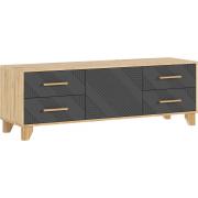 ТВ тумба Ирис (Дуб Крафт/Браш Графит)