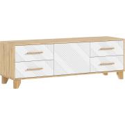 ТВ тумба Ирис (Дуб Крафт/Браш Вайт)