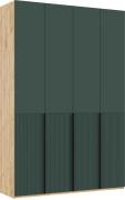 Шкаф Марвэл 4-х ств. (1600) (Дуб Крафт/Браш Мени Грин)