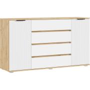Комод Марвэл 1600 мм (Дуб Крафт/Браш Вайт)