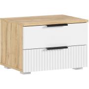 Тумба прикроватная Марвэл (2шт.) (Дуб Крафт / Браш Вайт)