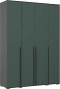 Шкаф Норд четырехстворчатый (Графит/Изумруд)