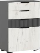 Комод Роджина 600 мм (Графит/Дуб Крафт Белый)