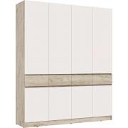 Шкаф Роджина четырехстворчатый (Крафт Серый/Кашемир)