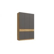 Шкаф Роджина трехстворчатый (Крафт/Графит)